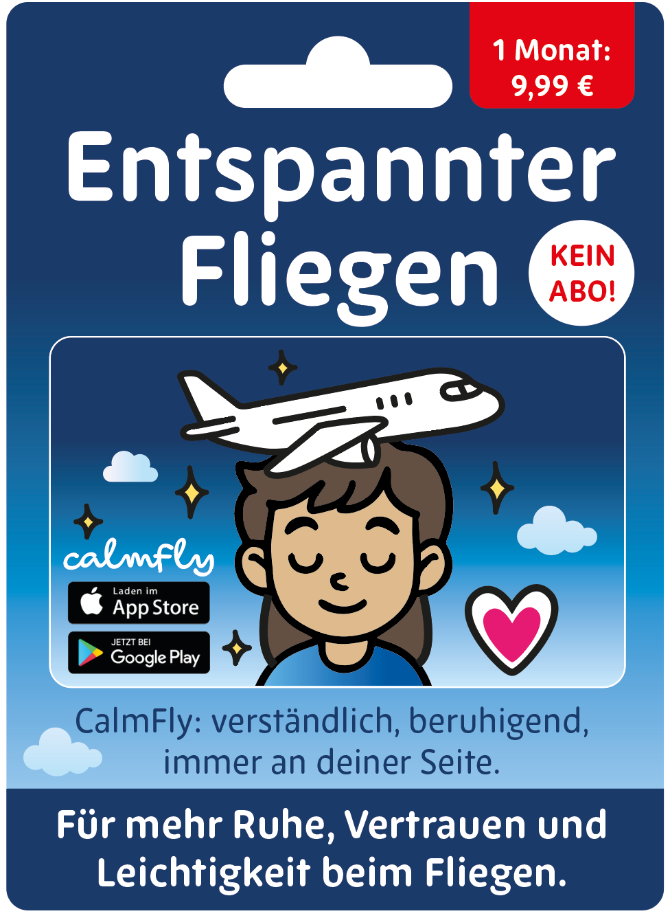 CalmFly 1 Monat / Geschenkkarte